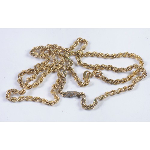 124 - A 9ct Gold Twist Necklace. Weighing: 3.2 grams.