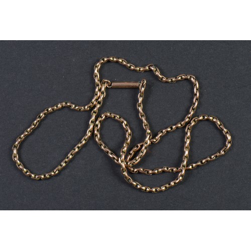 154 - A 9ct Rose Gold Link Chain. Measuring: 46cms. Weighing: 5.5 grams.