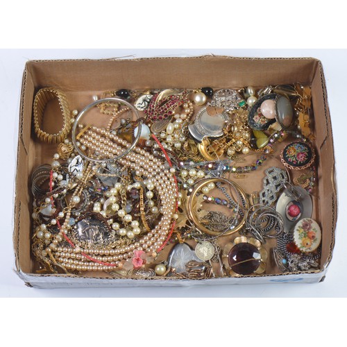 180 - A Collection of Costume Jewellery to include a Spanish Fish Brooch, Cuffs, Bangles, Rings, etc.