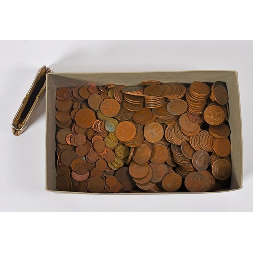 235 - A Large Collection of U.K. Bronze Coins to include Pennies, Half Pennies, etc. (Approx 300+).