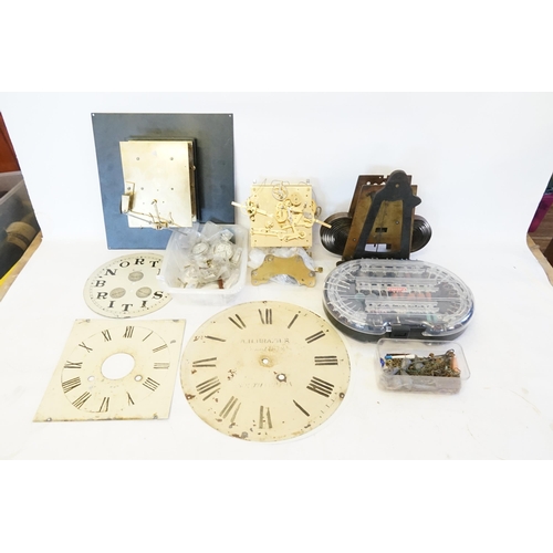 270 - An 18th Century Brass Double Fusee movement Clock movement, a Brass Case Westminster Strike movement... 