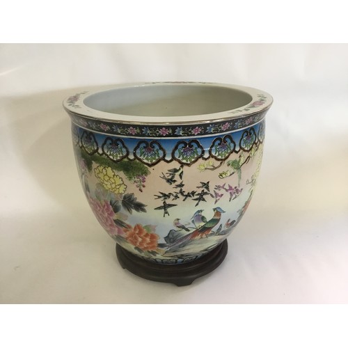 298 - A Chinese Multi Coloured enamelled Large Vase decorated with Landscapes & Flights of Birds. Measurin... 