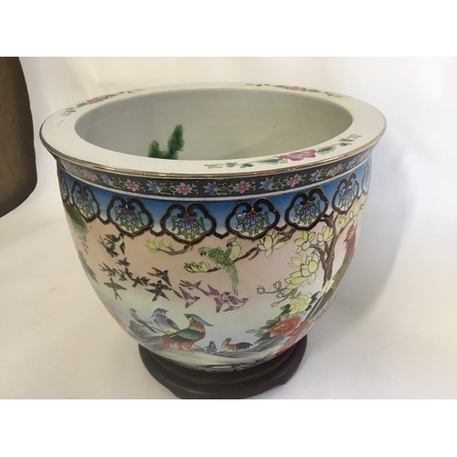 298 - A Chinese Multi Coloured enamelled Large Vase decorated with Landscapes & Flights of Birds. Measurin... 