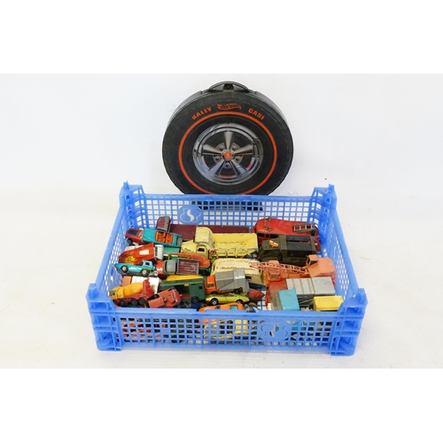 944 - A Tray of Play Worn Diecast models to include Dinky, Matchbox, Corgi Rockets, etc along with a Matte... 