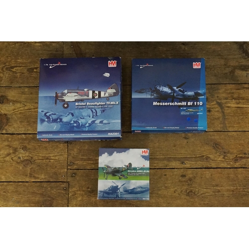 945 - 3 x Hobby Master Plane models to include HA2301, HA1810 & HA1703. The Planes appear to be in Mint Co... 