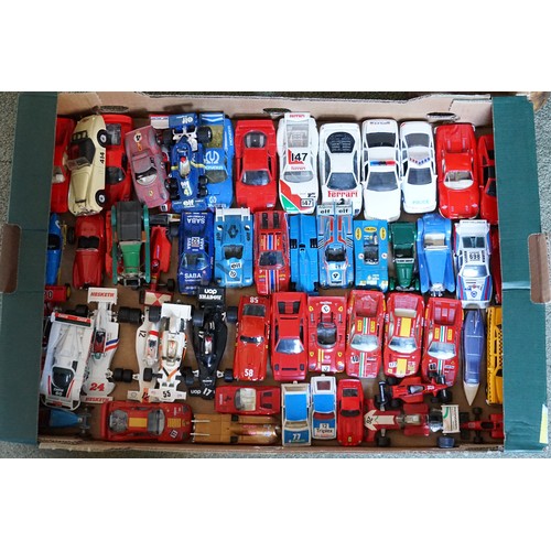 965 - A Large Tray of Unboxed Diecast models mostly Racing Cars to include Corgi, Corgi Juniors, Matchbox,... 