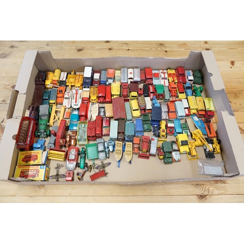 998 - A Large Tray of Early Play Worn/Repainted Matchbox 1/75 models. Around 80-100 in total. Needs Viewin... 