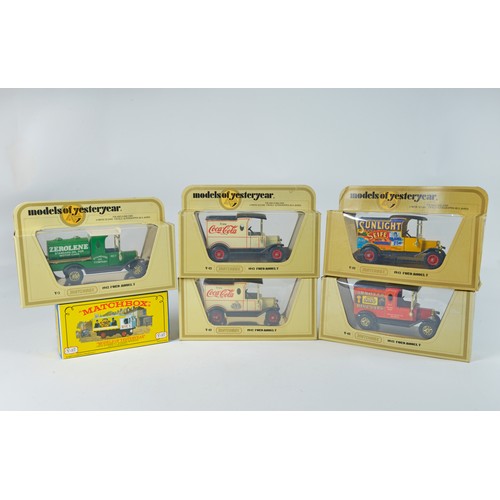 1004 - 6 x Scarce Matchbox models of Yesteryear to include a Y-3 - Zerolene, Y-12 - Arnotts, Y-12 - Sunligh... 