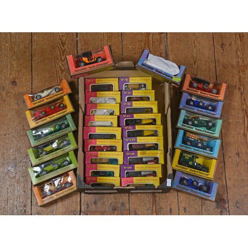 1018 - A Collection of 32 x Woodgrain & Pink/Yellow Boxed Matchbox Models of Yesteryears to include 18 x Pi... 