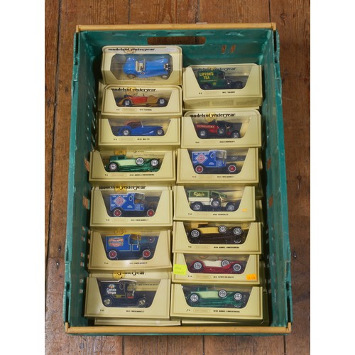 1021 - A Collection of 42 x Straw Boxed Matchbox models of Yesteryear to include Cars & Vans, all in Mint C... 