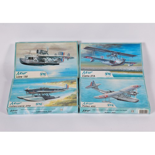 1041 - A Collection of 4 x Unmade Plastic Kits by AZUR 1/72nd Scale to include Potez 452, Latecoere 298, Lo... 