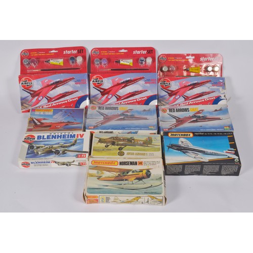 1045 - A Collection of 10 x Unmade Plastic Kits to include 3 x Matchbox & 7 x Airfix Kits. Please Check Con... 