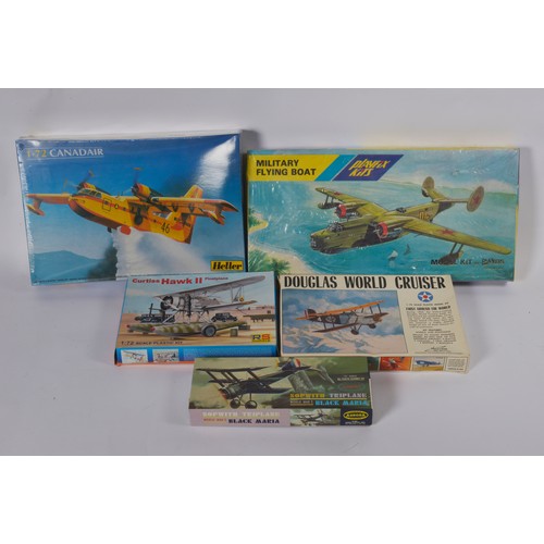 1046 - A Collection of 5 x Unmade Plastic Kits to include Williams Bros, RS Models, Aurora, Heller & Playma... 