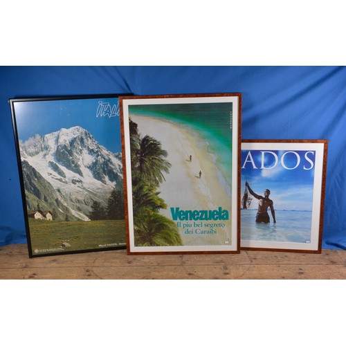 1161 - Three Large 1980s/1990s Travel Agents Posters advertising 