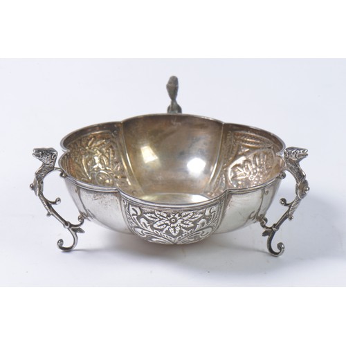 21 - A Silver Three Handled Sweet Meat Dish. Hallmarked: Chester. Weighing: 131 grams.