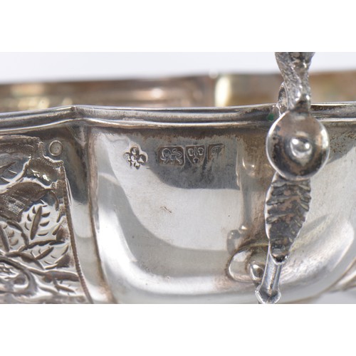 21 - A Silver Three Handled Sweet Meat Dish. Hallmarked: Chester. Weighing: 131 grams.