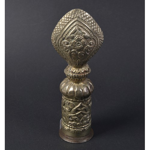 27 - An Indian Bed Finial inset & Engraved Seal.