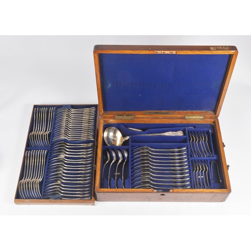 36 - An Extensive Silver Canteen of Cutlery in the main for 18 Persons in the King's Pattern with Shoulde... 