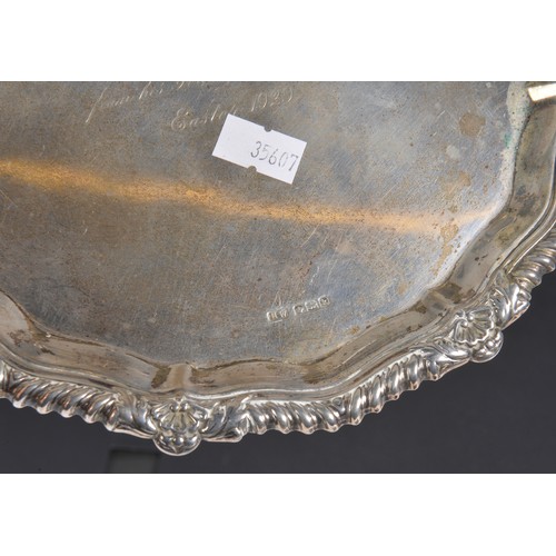 39 - A Silver Salver by Wilkinson's of Sheffield. Weighing 375 grams.