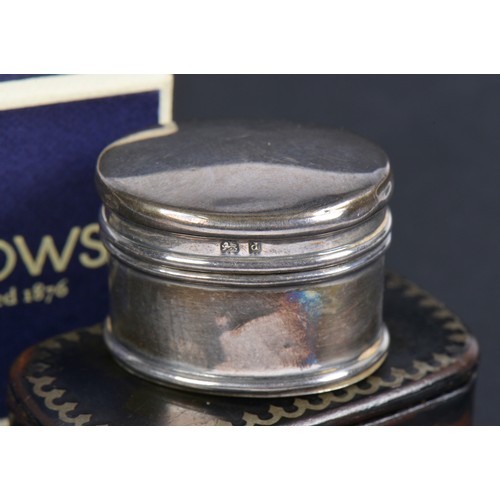 47 - A Silver Oval Ring Case, Makers WHS, Birmingham D, a 925 marked case & a Snuff Box.