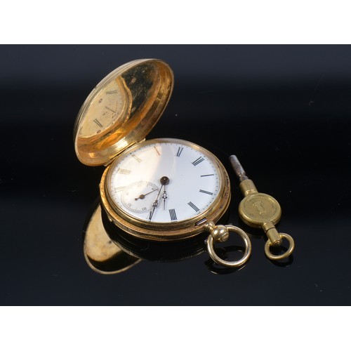 286 - A Lovely Swiss made 18ct Ladies Gold Pocket Watch with 15 Rubies (Geneve), a Cameo & Original Key. W... 