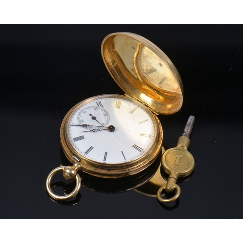 286 - A Lovely Swiss made 18ct Ladies Gold Pocket Watch with 15 Rubies (Geneve), a Cameo & Original Key. W... 