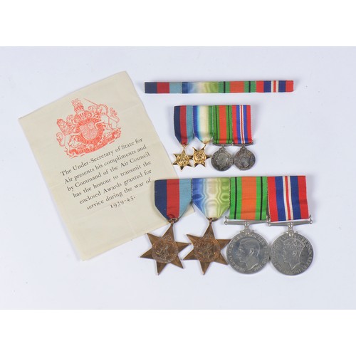 318 - A Set of Four WWII Medals to include the Atlantic Star, 39-45 Star, Defence & Victory along with a s... 