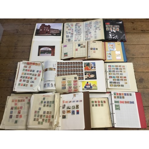 324 - A Large Collection of 16 Stamp Albums to include some Vintage Car Photos & a General collection of W... 