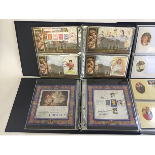 330 - A 2002 Jubilee Velvet Album with 65 Covers, a 1998 Lady Diana Velvet Album with 66 Covers, a 2001 Ro... 