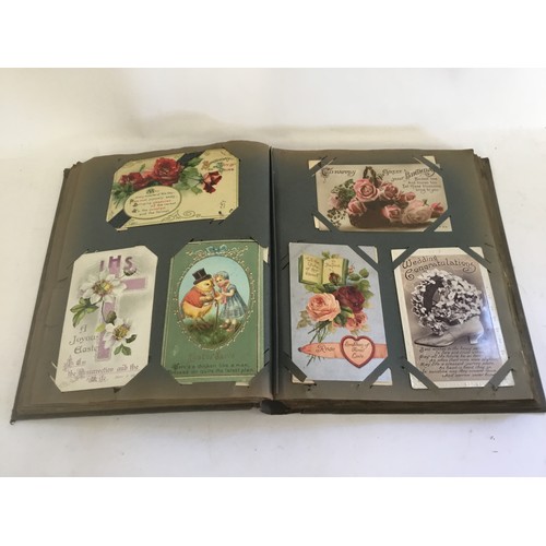 333 - A Postcard Album Chromolithographic, English Humour, Mabel Lucy Atwell, Flowers, Easter Cards, Birth... 