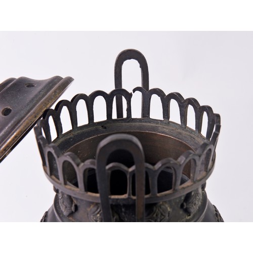 377 - An Early 20th Century Chinese Bronze Incense Burner. Measuring: 35cms.