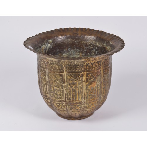 484 - An Engraved Brass Jardiniere.