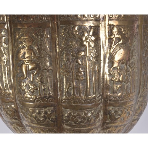 484 - An Engraved Brass Jardiniere.