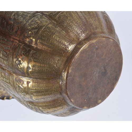 484 - An Engraved Brass Jardiniere.