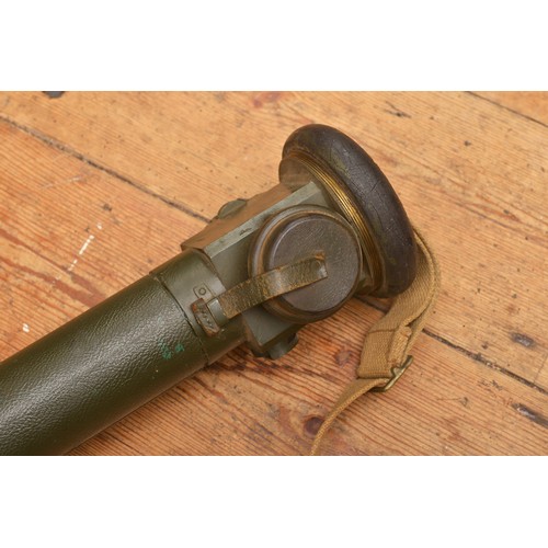 498 - A World War II Range Finder in Green with Volcan Covers & a Cloth Carrying Handle with a French/Dutc... 