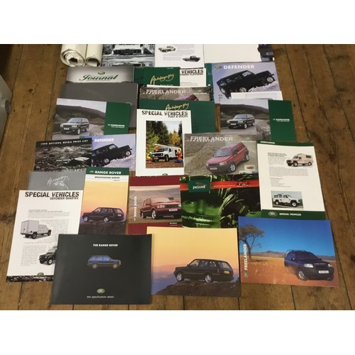 534 - A Large Collection of Land Rover/Range Rover, Freelander, Defender, Posters, etc Car Sales Showroom ... 