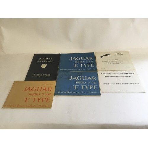 538 - A Scarce U.S.A. Operating Maintenance & Service Handbook for a Jaguar Series III E Type, 2 x U.K. Ja... 