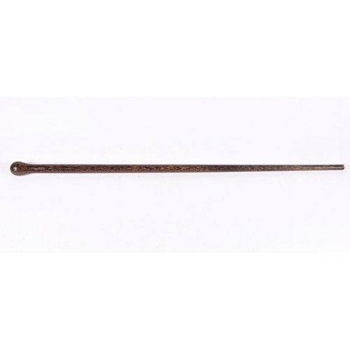 643 - A Hardwood Colonial Walking Stick.