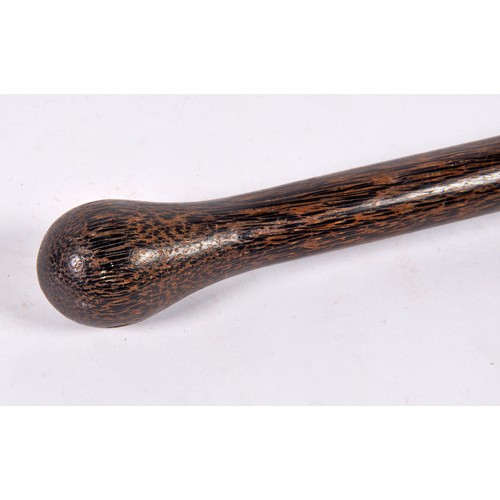 643 - A Hardwood Colonial Walking Stick.