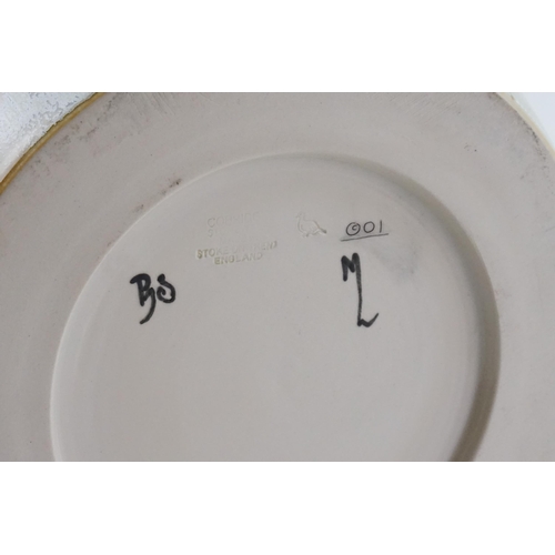 726 - A large Corbridge ware 2001 dated (duck). Issue number 001. Designer B S & M. Unusual sparrow and wh... 