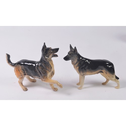 757 - A Beswick study of an Alsatian Dog No: CH Ulrica of Prittas along with one other.