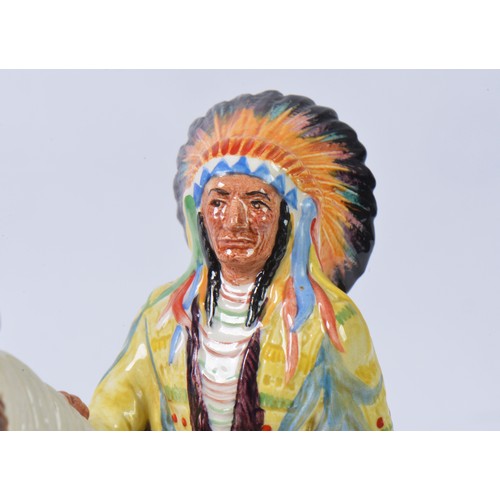 763 - A Beswick Indian on Skewbald Horse model No: 1391.