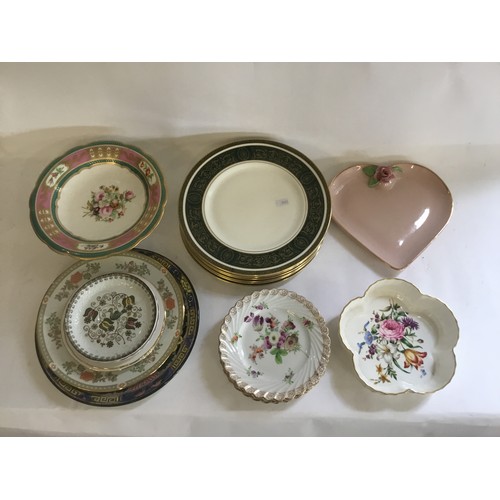 790 - A Collection of China to include Dresden Floral Plates, Royal Doulton Plates, Vanborough Green & Gil... 