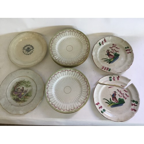 794 - A Collection of Porcelain Plates to include Limoges, Liberty, Faience Plates depicting Chinese Flowe... 