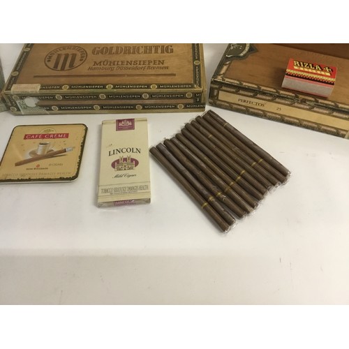 829 - A Collection of 11 x Henri Wintermans Slim Panatella Cigars along with a Collection of Empty Cigar B... 