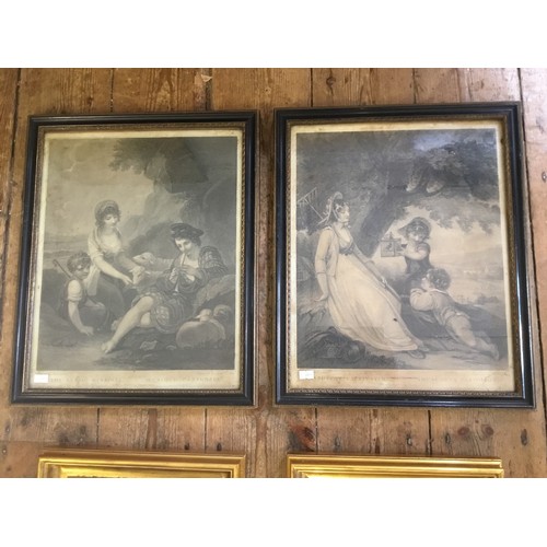 914 - A Collection of Six Pictures to include 2 x Lithographs & 4 x Prints in lovely Vintage Frames. Measu... 