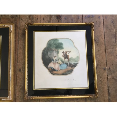 915 - A Collection of Seven Prints to include two hand painted Lithographs in Vintage Frames.