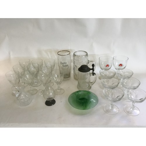 958 - A Selection of Thumb Cut Sweet White Wine Glasses, Hock Glasses & various Glass ware.