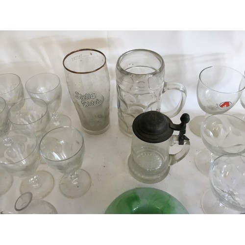 958 - A Selection of Thumb Cut Sweet White Wine Glasses, Hock Glasses & various Glass ware.