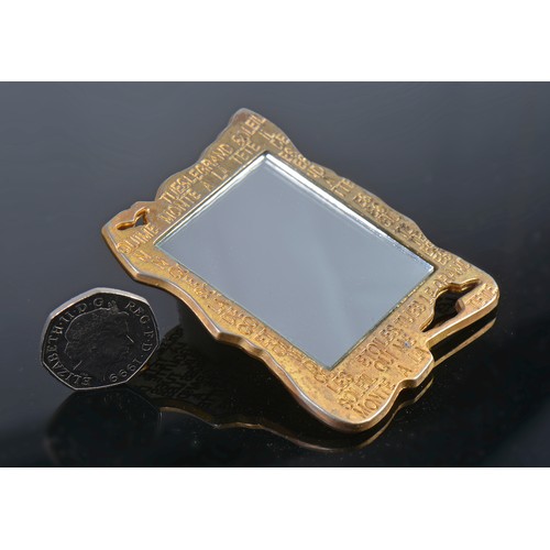 72 - A French Ladies Handbag Mirror with Verse after Vautrin.